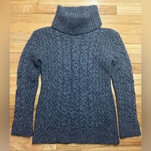 Original Aran Co Women's 100% Merino Wool Cable Knit Turtleneck XS